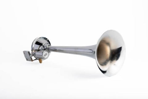 Very Loud 152 dB. Chrome Semi Truck Single Trumpet Air Horn